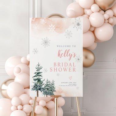 Winter  Welcome Sign, Pink Foam Board