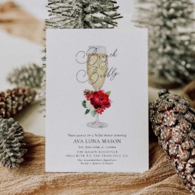 Winter Brunch and Bubbly Bridal Shower Invitations