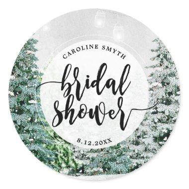 winter christmas holiday bridal shower sticker
