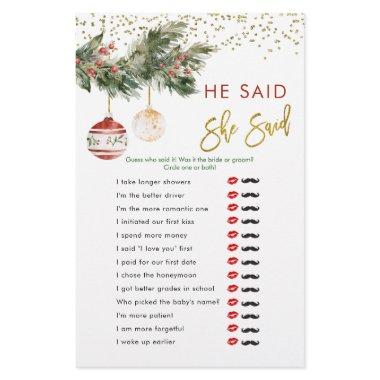 Winter Deck the Halls Bridal He Said She Said