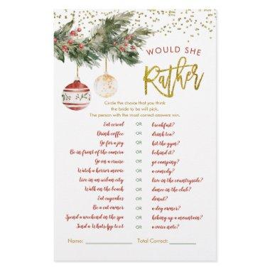 Winter Deck the Halls Bridal Would She Rather