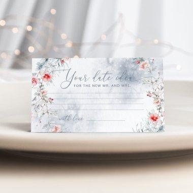 Winter dusty blue snow Date night idea Enclosure