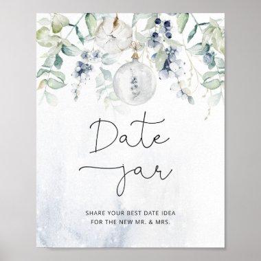 Winter Eucalyptus Date jar bridal game Poster
