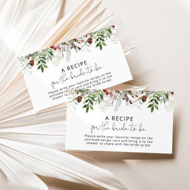 Winter evergreen Recipe for the bride to be Enclosure