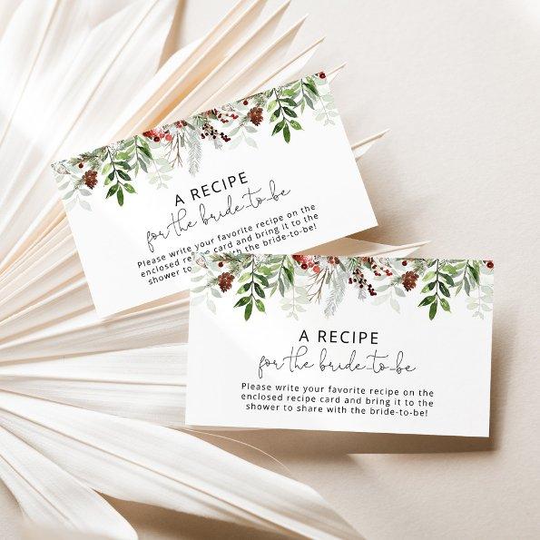 Winter evergreen Recipe for the bride to be Enclosure