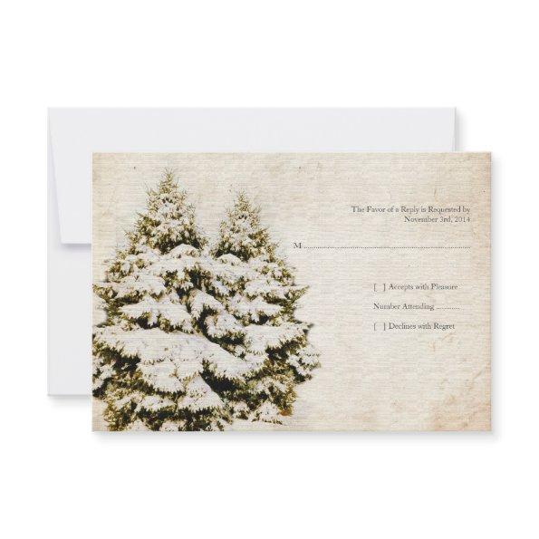 Winter Evergreens Vintage Wedding