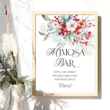 Winter Floral  Mimosa Bar Poster