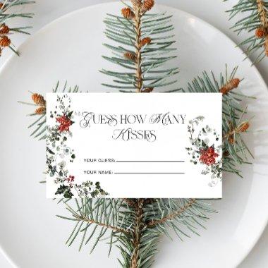 Winter Floral How Many Kisses Bridal Game Enclosure