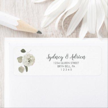 Winter Floral Wedding Invite Return Address Label