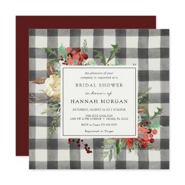 Winter Florals and Evergreen Plaid