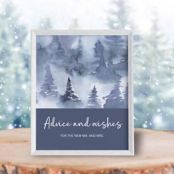 Winter Forest advice and wishes for Newlyweds Poster