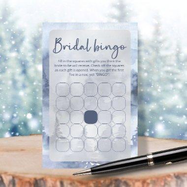 Winter Forest Navy Blue  bingo game