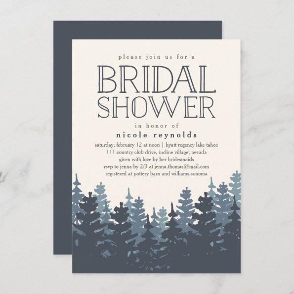 Winter Forest Rustic Bridal Shower Invitations