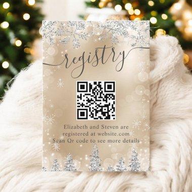 Winter Gold Wonderland  QR Registry Enclosure
