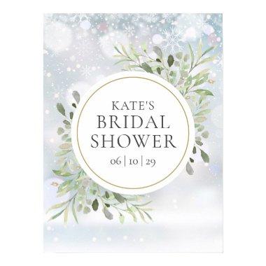 Winter Greenery Bridal Shower Welcome Sign