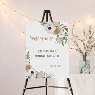 Winter Greenery Floral Cotton Pine Bridal Shower Foam Board