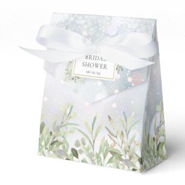 Winter Greenery Foliage Bridal Shower Favor Boxes