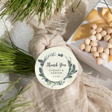Winter Greenery | Ivory Wedding Thank You Favor Tags