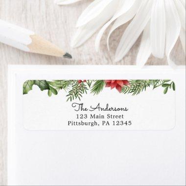 Winter Greenery Return Address Label