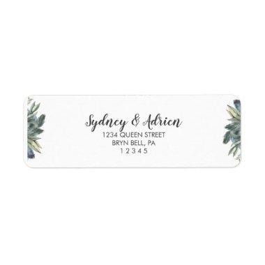 Winter Greenery Wedding Invite Return Address Label