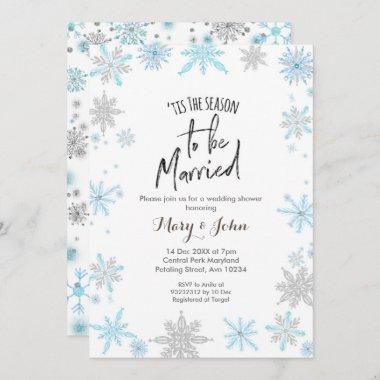 Winter holiday couple shower Invitations