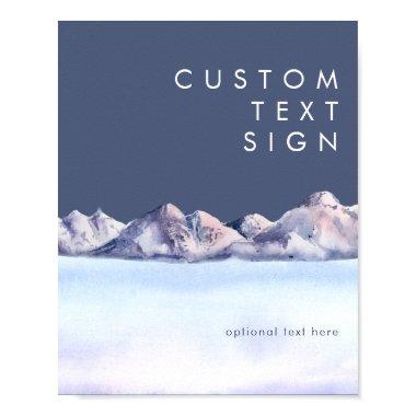 Winter Mountain Evening  and Gifts Custom Poster