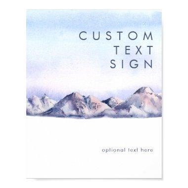 Winter Mountain Sunset  and Gifts Custom Poster