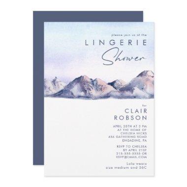 Winter Mountain Sunset Lingerie Shower