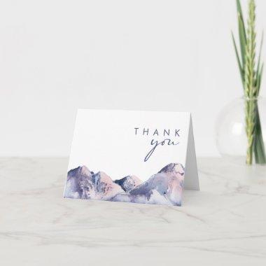 Winter Mountain Thank You Invitations