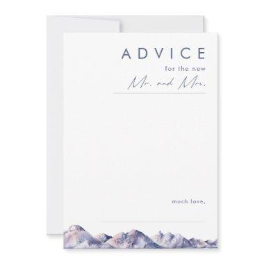 Winter Mountain Wedding Advice Card