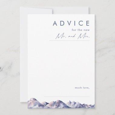 Winter Mountain Wedding Advice Card