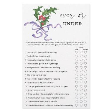 Winter over or under  game