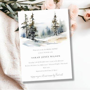 Winter Pine Trees Snow Landscape