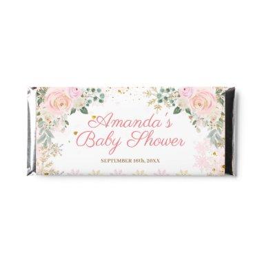 Winter Pink Snowflake Baby Shower Hershey Bar