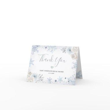 Winter Snow in Love  Folded Thank You