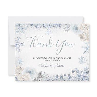 Winter Snow in Love Snowflake  Thank You