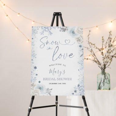 Winter Snow in Love Snowflake Bridal Welcome Foam Board