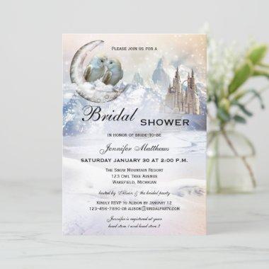 Winter Snow Owl Bridal Shower Invitations