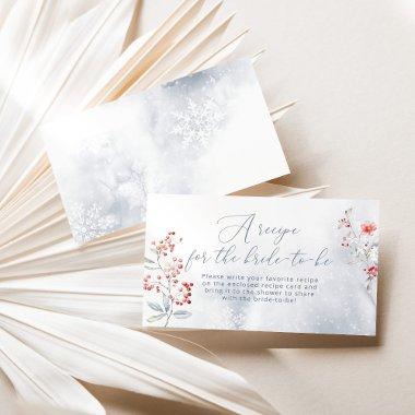 Winter snow Recipe for the bride to be Enclosure