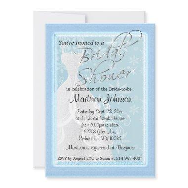 Winter Snowfall Bridal Shower Invitations