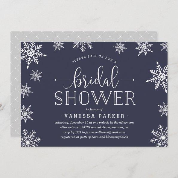 Winter Snowfall Bridal Shower Invitations