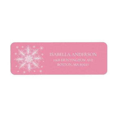 Winter Snowflake Address Label
