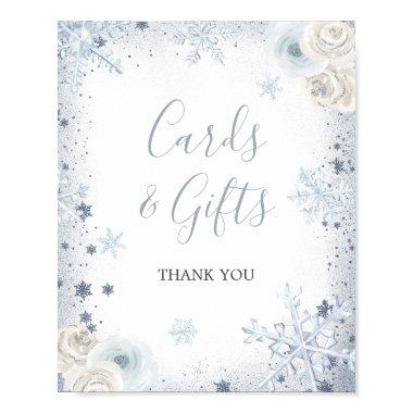 Winter Snowflake  and Gifts Poster