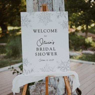 Winter Snowflake Bridal Shower Welcome Sign