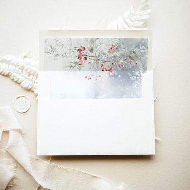 Winter snowflakes elegant Christmas Envelope Liner
