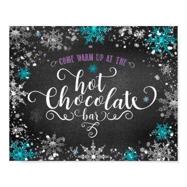 Winter Snowflakes Hot Chocolate Bar Table Sign