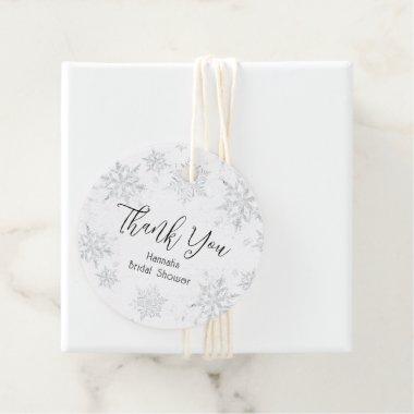 Winter Snowflakes Thank You Favor Tags