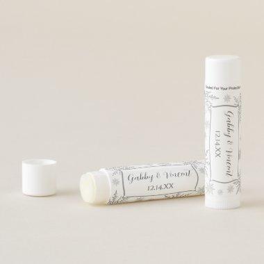 Winter Snowflakes Wedding Favor Lip Balm