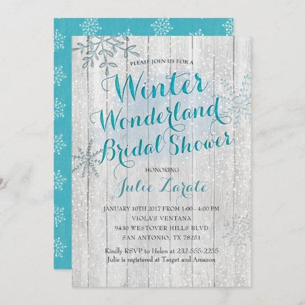 Winter Wonderland Bridal Shower Invitations