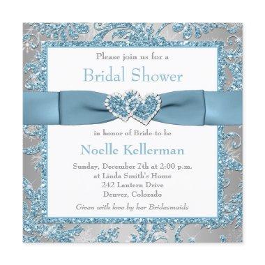 Winter Wonderland, Hearts Bridal Shower Invite